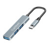 USB Hub Earldom ET-HUB10 Type-C - 3 Порта USB 3.0 Сив 40217